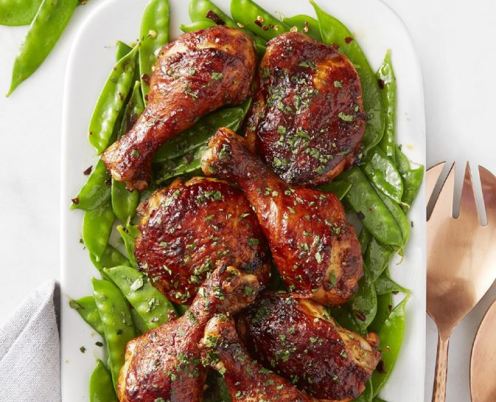 SweetStickyChickenWithPeas